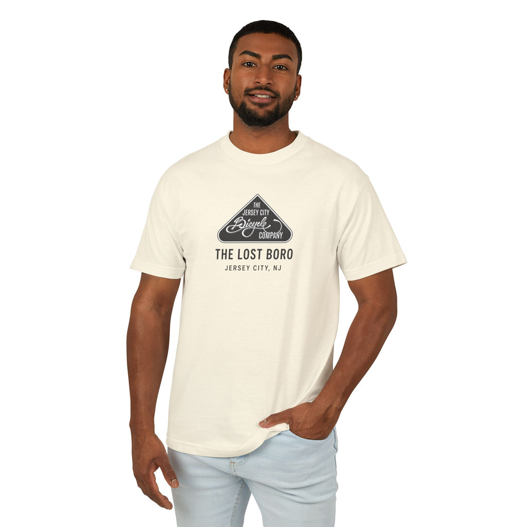 Graphic Tee — "The Lost Boro" Jersey City Skyline Bike Club Shirt