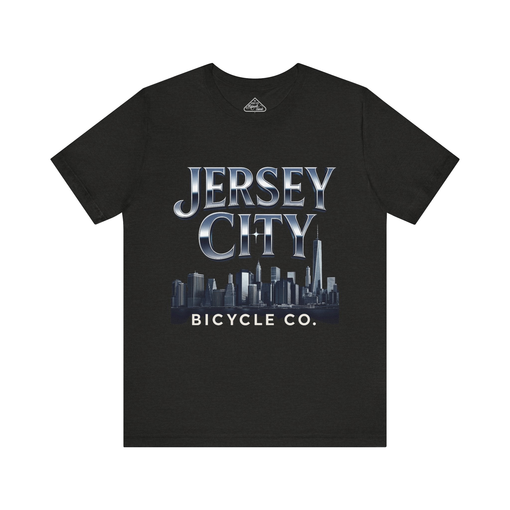 Jersey City Bicycle Co. Tee — Vintage Silver Logo T-Shirt