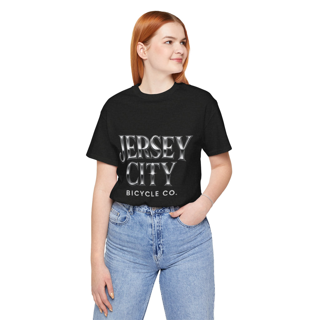 Jersey City Bicycle Co. Tee — Vintage Silver Logo T-Shirt