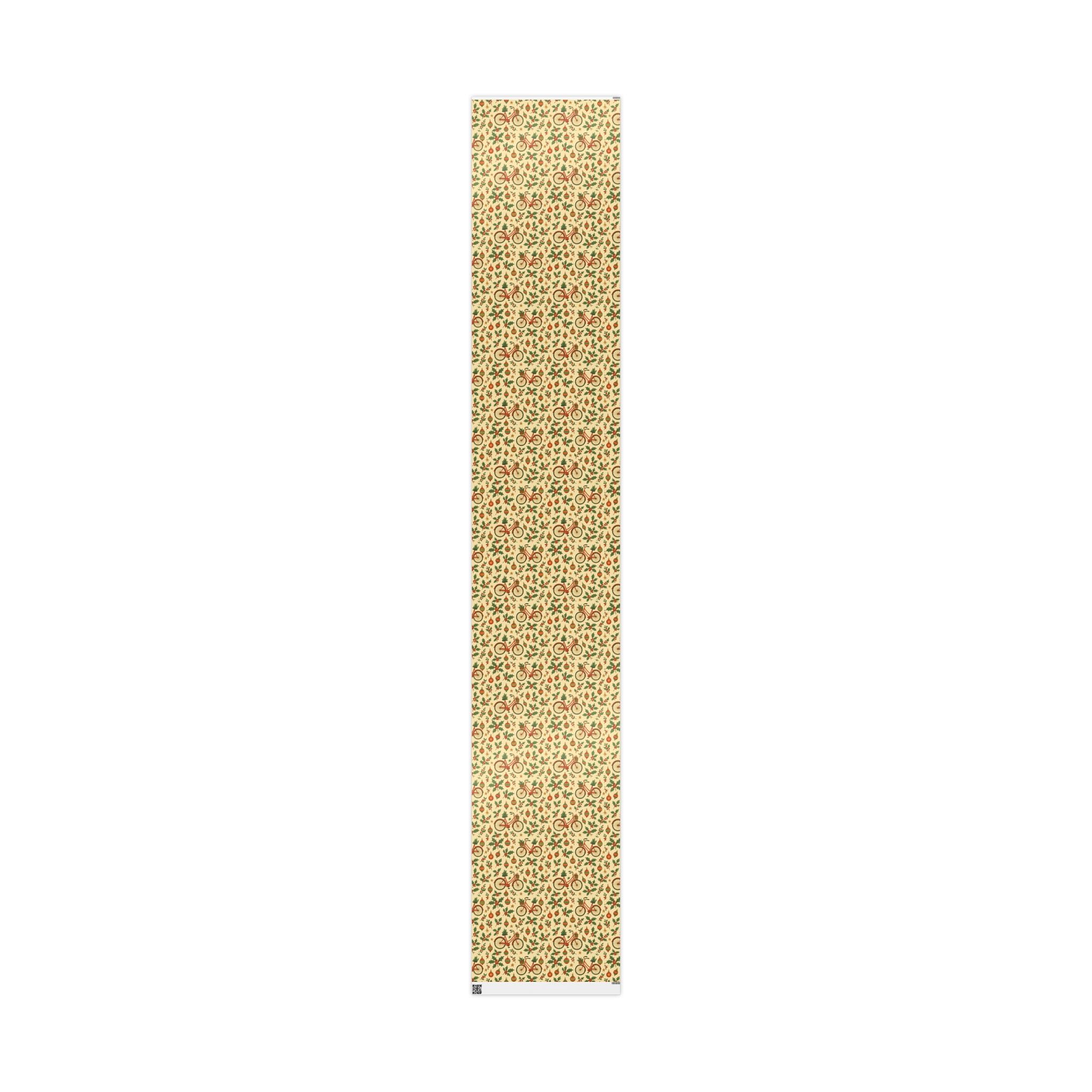 Vintage Holiday Wrapping Paper Roll – Retro Ornaments & Holly Gift Wrap