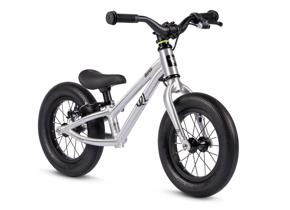 Early Rider Belter 12 kids bike in Brushed Aluminium