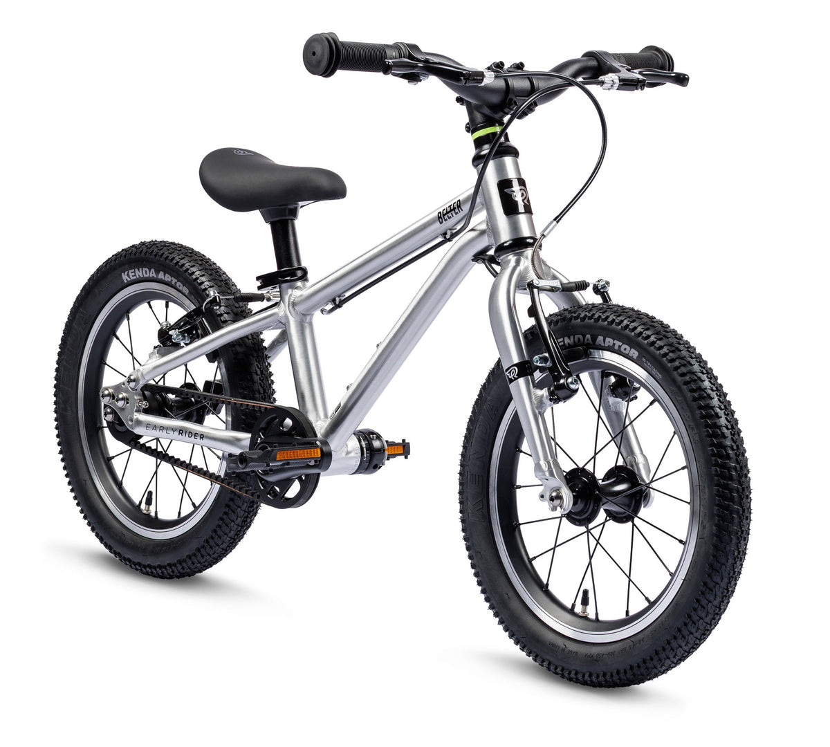 Early Rider Belter 14 kids bike in Brushed Aluminium
