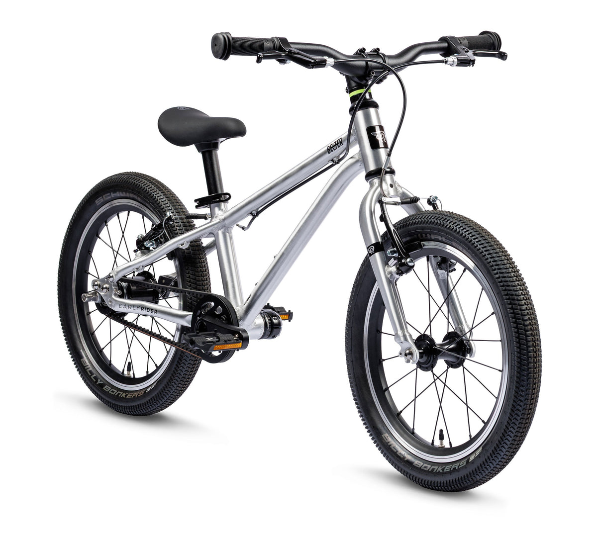 Early Rider Belter 16 Auto kids bike in Brushed Aluminium