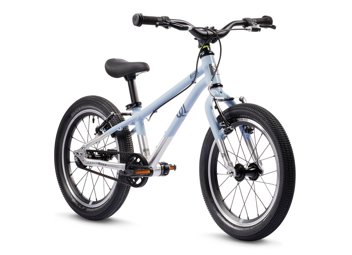Early Rider Belter 16 Auto kids bike in Arctic Blue/Brushed