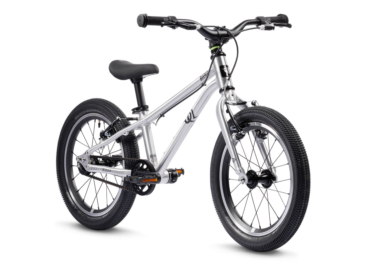 Early Rider Belter 16 kids bike in Brushed Aluminium