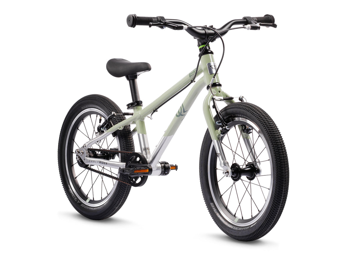 Early Rider Belter 16 kids bike in Sage Green/Brushed