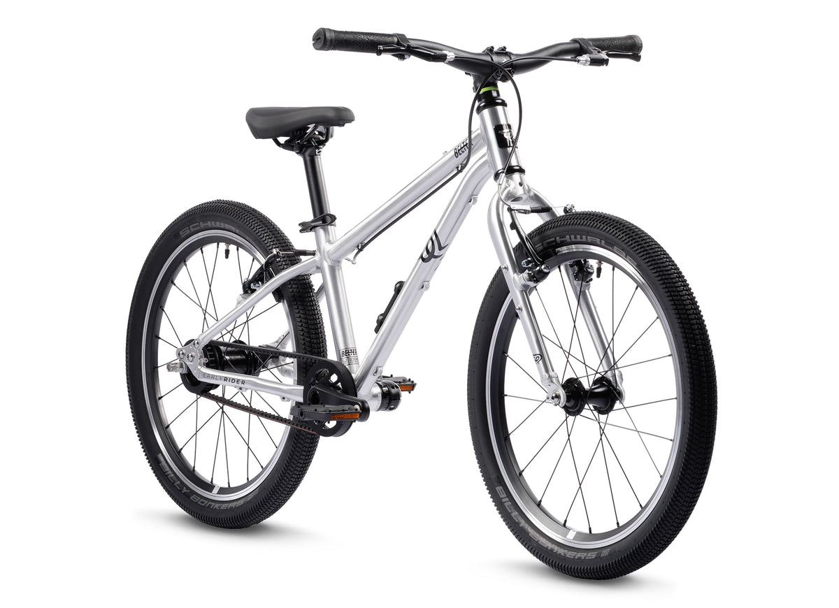 Early Rider Belter 20 Auto kids bike in Brushed Aluminium