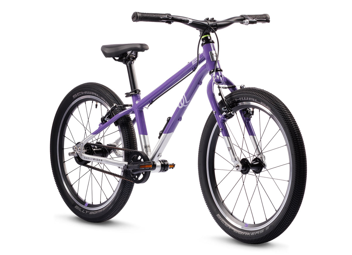 Early Rider Belter 20 Auto kids bike in Electric Purple/Brushed
