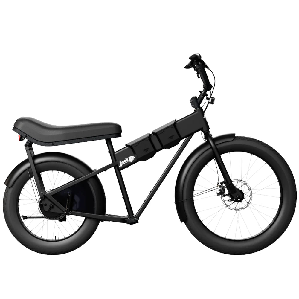 Black electric bike on a white background