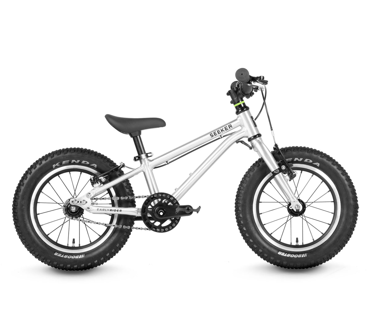 Early Rider Seeker 14 kids bike in Brushed Aluminium