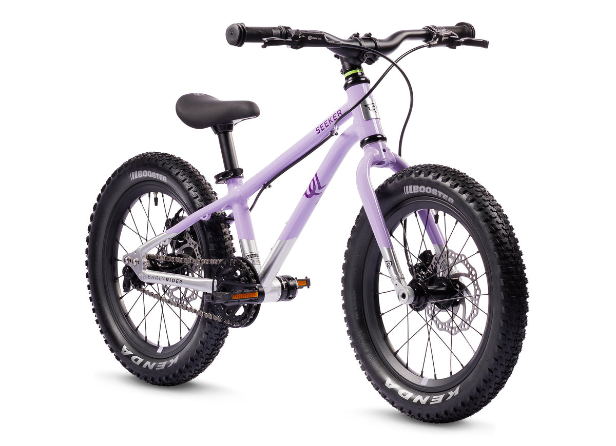 Early Rider Seeker 16 kids bike in Violet Haze/Brushed