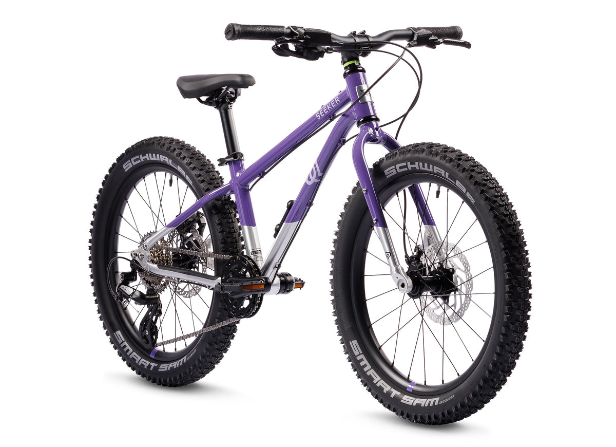 Early Rider Seeker 20 kids bike in Electric Purple/Brushed