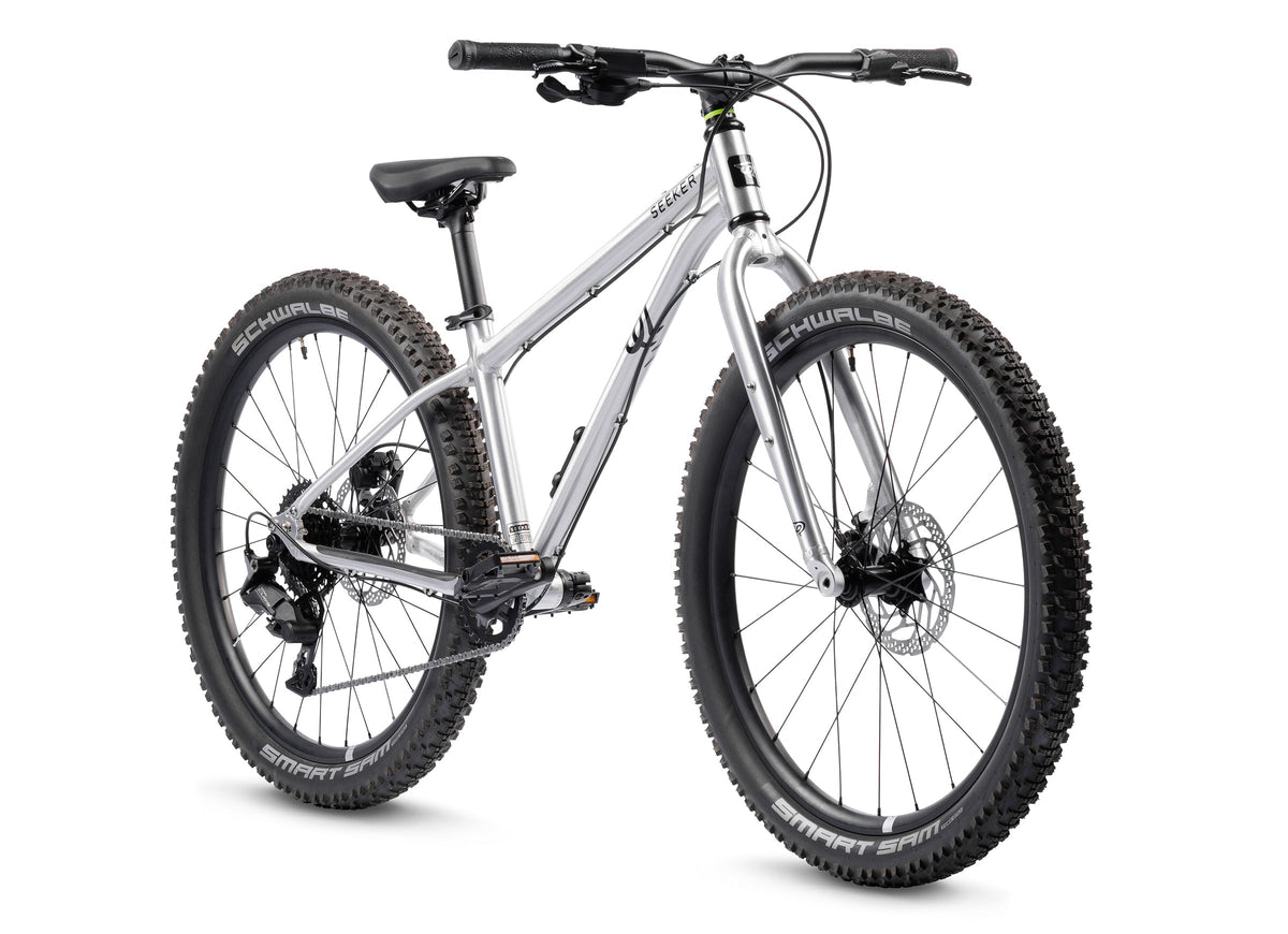 Early Rider Seeker 24 kids bike in Brushed Aluminium