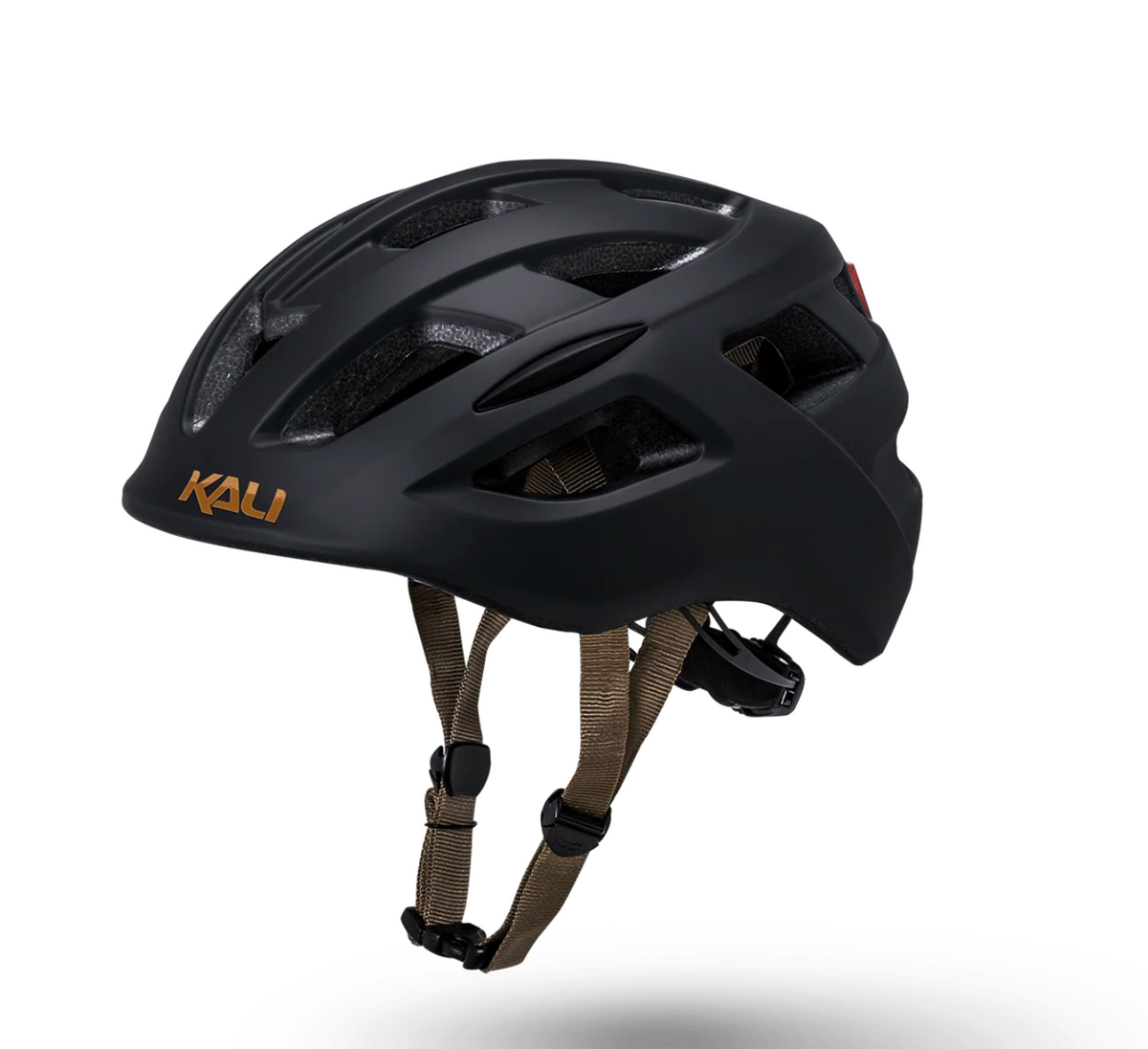 Shop the Kali Central commuter bike helmet in Matte Black at The Jersey City Bicycle Company. Urban cycling protection with integrated visor, rear light and adjustable fit. Local pickup in Jersey City, NJ.