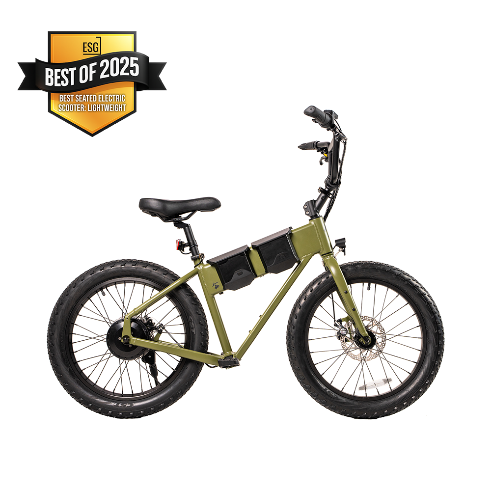 JackRabbit XG Pro electric bike in Army Green