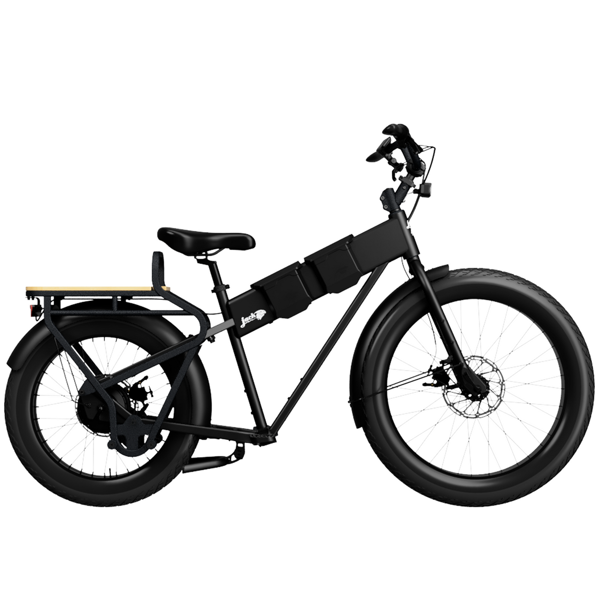 JackRabbit MG Cargo electric bike in Black