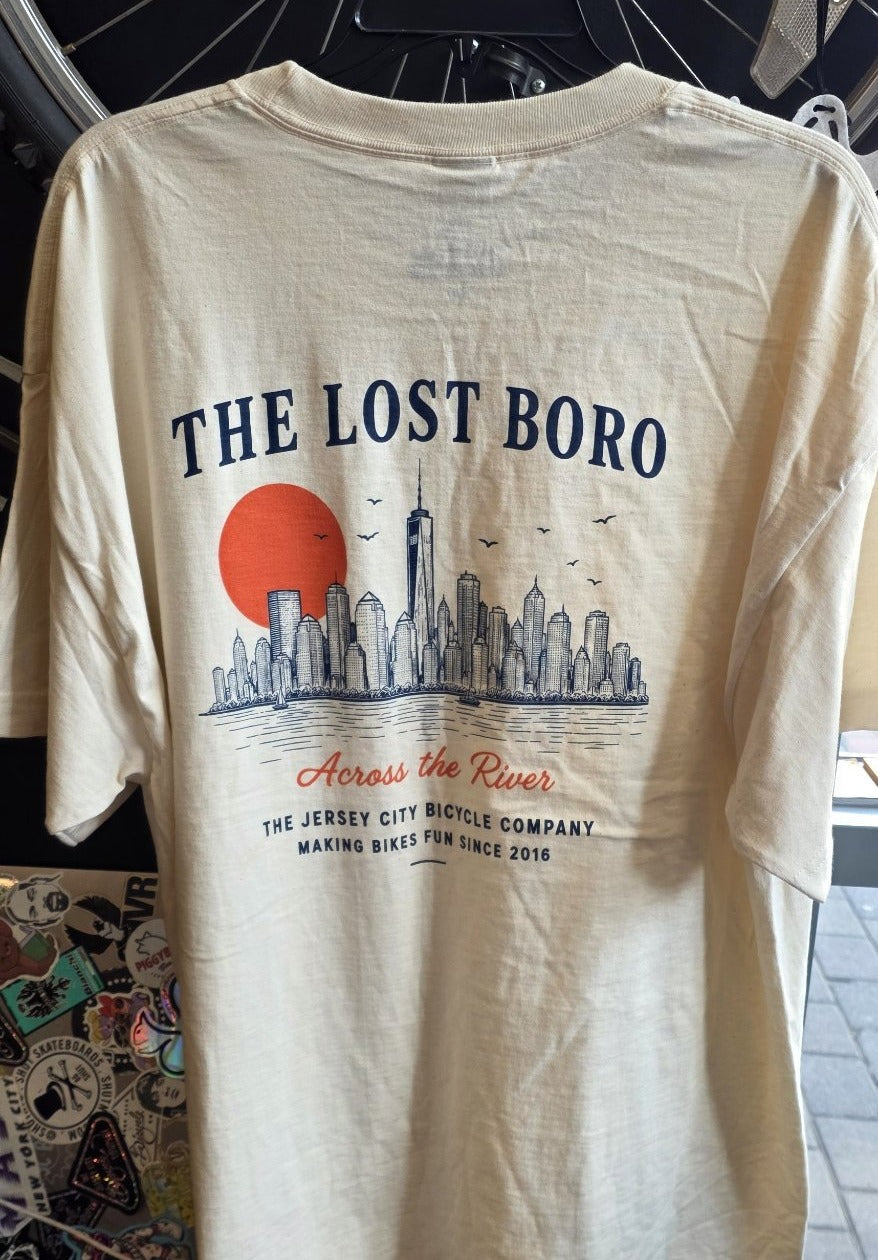 Lost Boro Tee — cream, back