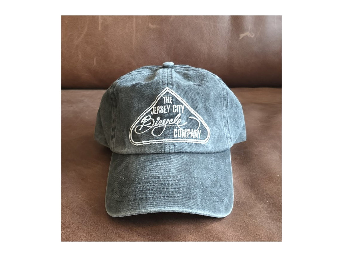 The Jersey City Bicycle Company Hat — washed black, front