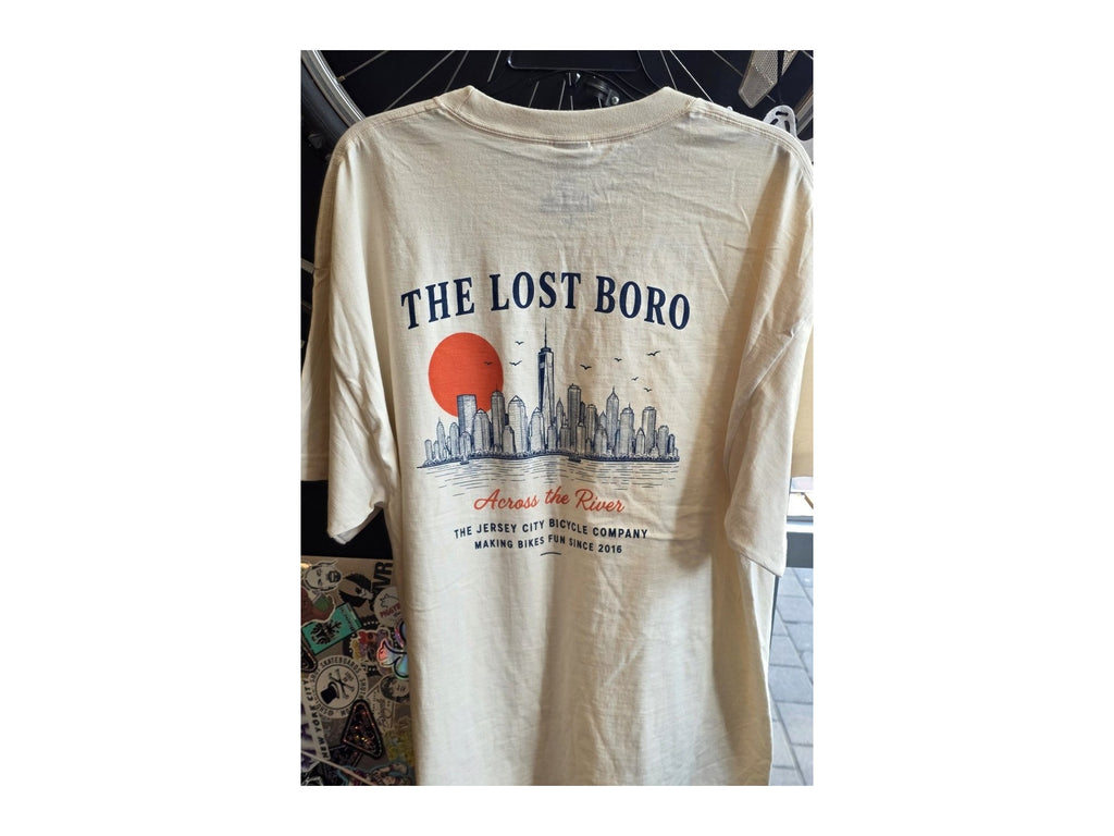 Lost Boro Tee — back, THE LOST BORO skyline graphic
