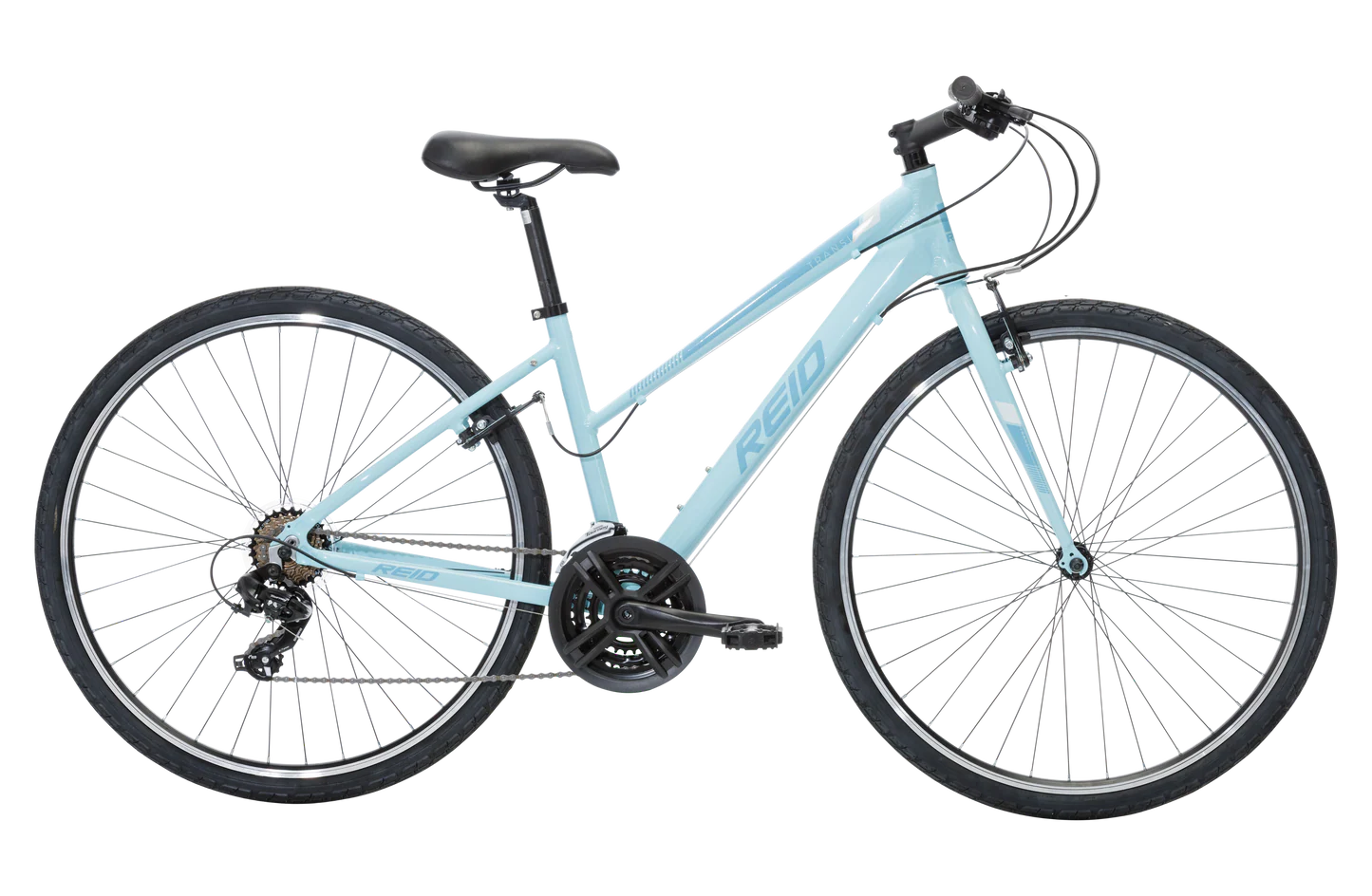 Reid Transit WSD commuter bike in baby blue at The Jersey City Bicycle Company in Jersey City NJ