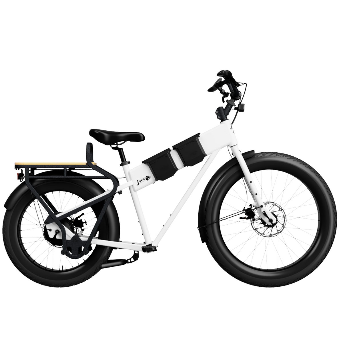 JackRabbit MG Cargo electric bike in White