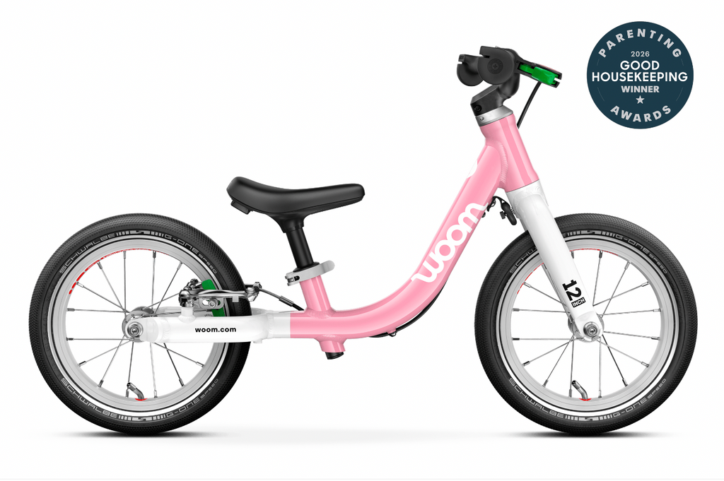 woom GO 1 lightweight 12-inch toddler balance bike