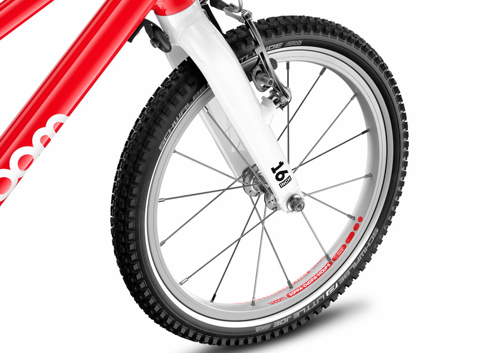 woom GO 3 Schwalbe Little Joe 16 inch bicycle tire and wheel 