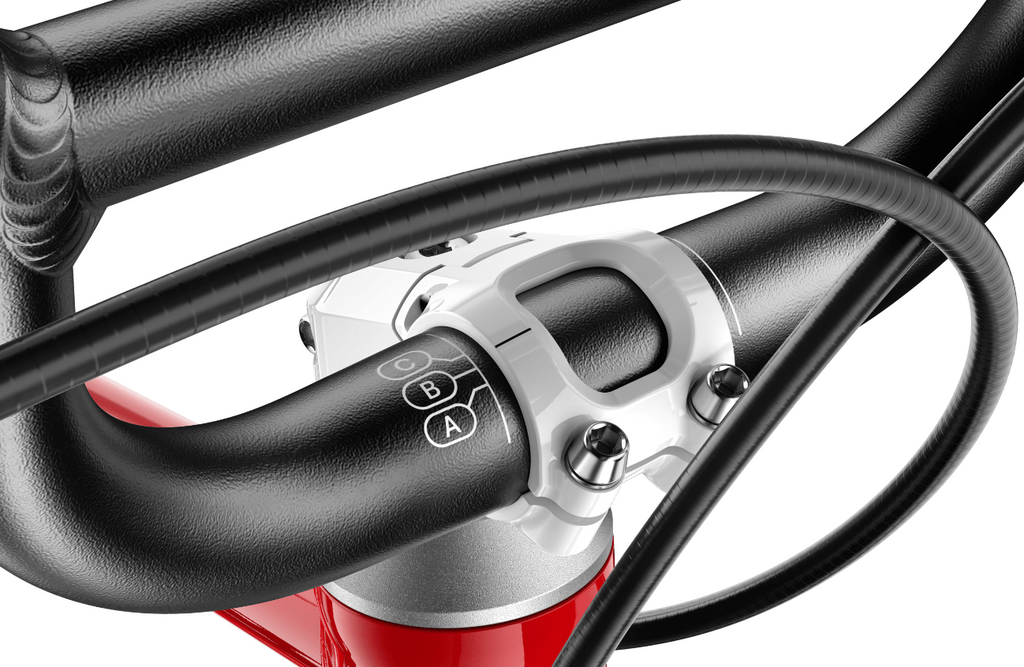 woom GO 3 ergonomic BMX handlebars and protective grips